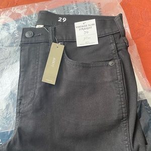 jcrew black straight jean